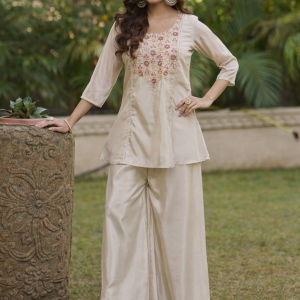 Home cordset khadi with cutwork