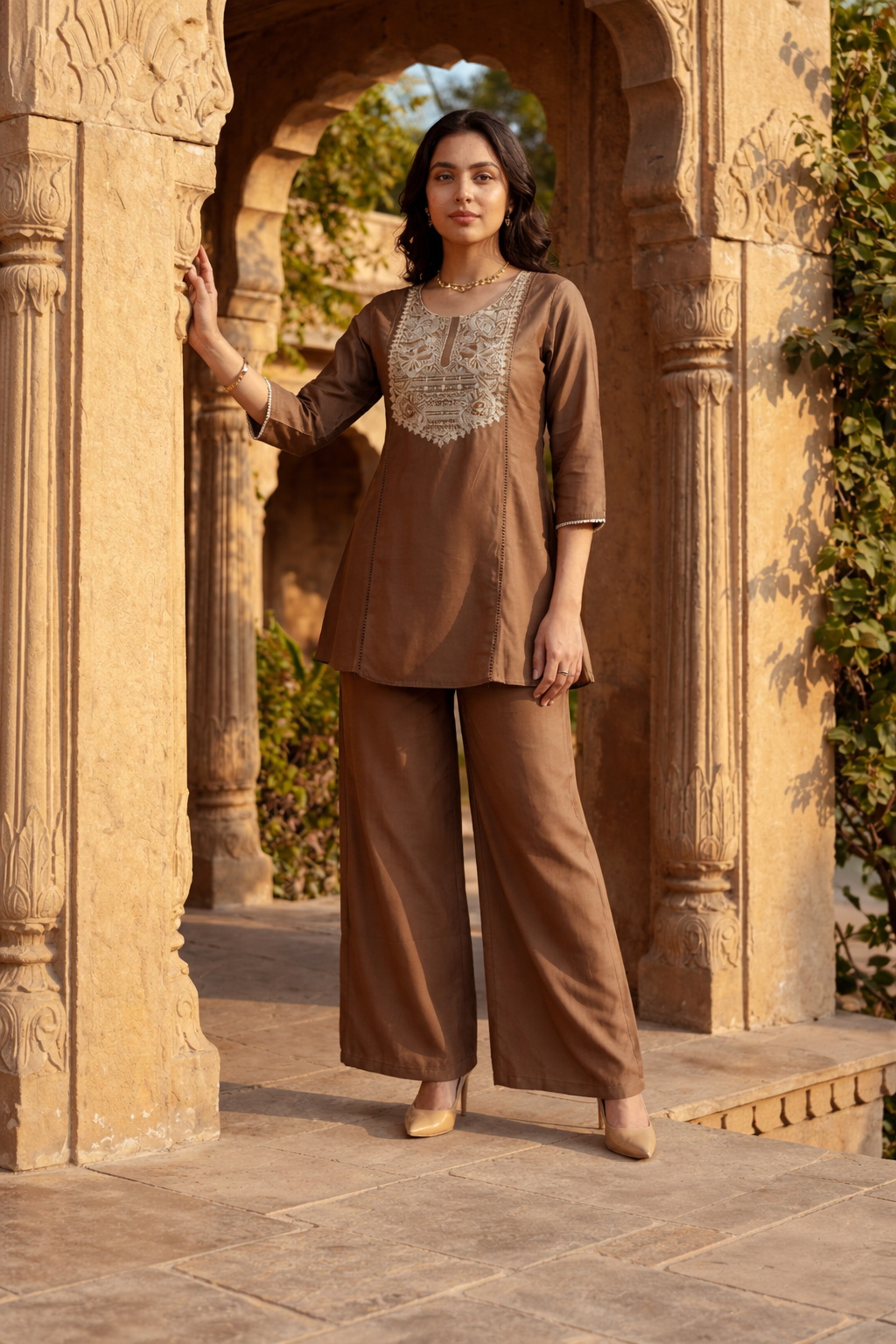 three piece with full work three piece with full work