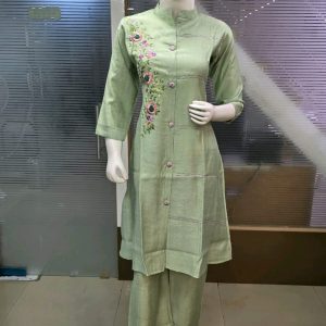 cordset with vertical fab embroidery