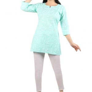 short top full embroidery with light color